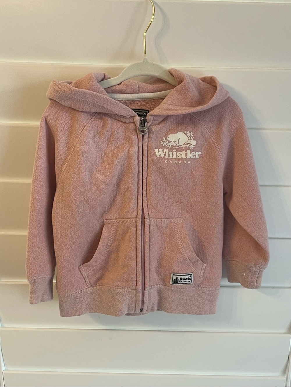 Roots Kids Light Pink Full Zip Hoodie WHISTLER 18-24M